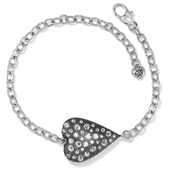 Jewelry - BRIGHTON Glisten Crystal clear  Heart Bracelet Style JF8131 $72 New with tag